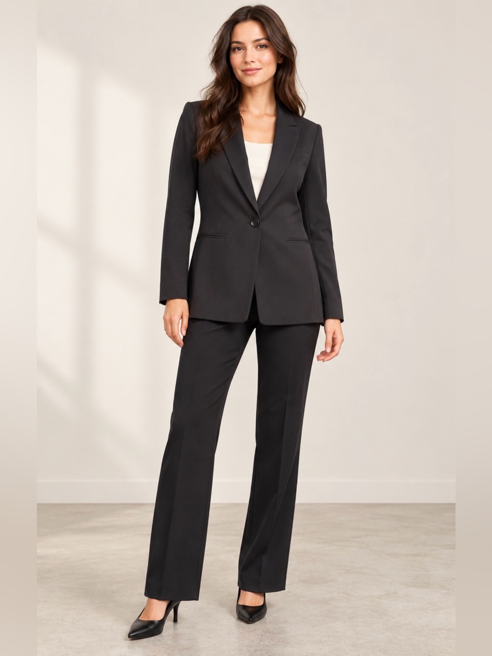 Título: H&M Women’s Black Longline Blazer One Button Size 4